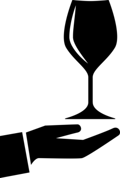 Glass On A Hand Silhouette Cutting Svg Files, Free Vectors File